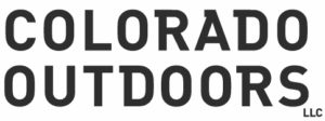 “Logo of Colorado Outdoors LLC with bold, uppercase black text reading ‘COLORADO OUTDOORS LLC.’”